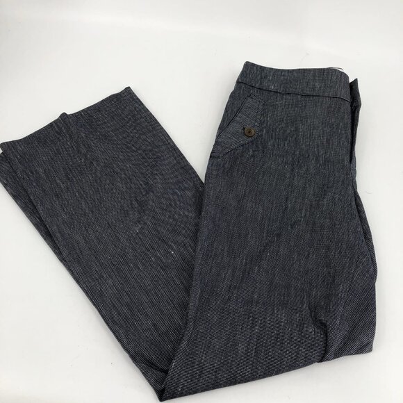 LOFT Blue & White High Rise Wide-Leg Trousers | Size 10 - Picture 5 of 7